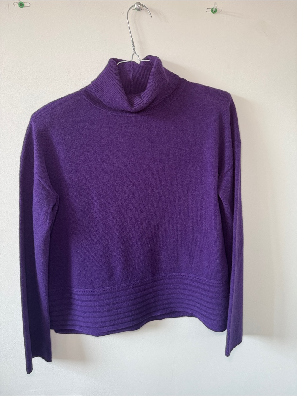 Inhabit Deep Purple Turtleneck Sweater